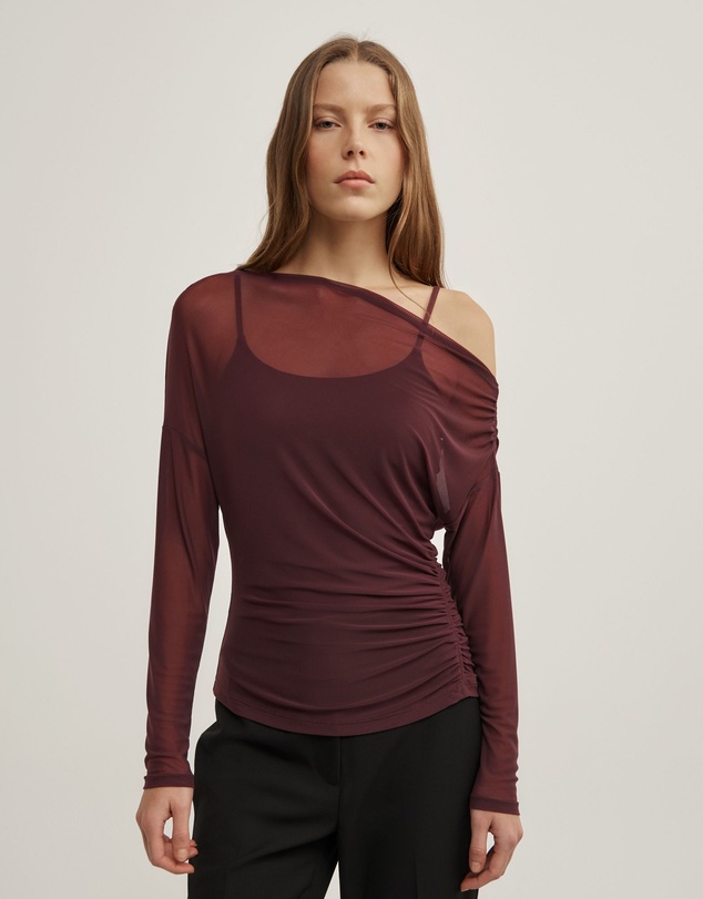 Witchery - Layered Mesh Long-sleeve Top