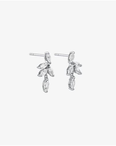 Michael Hill - Cubic Zirconia Vine Stud Earrings in Sterling Silver