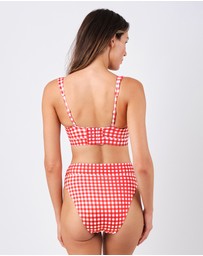 UNE PIECE - High-Cut High-Waisted Bikini Bottom