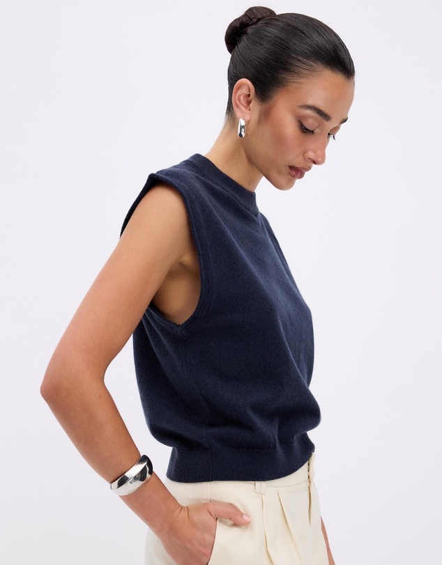 Minima Esenciales - Naya Cashmere Blend Knitted Top