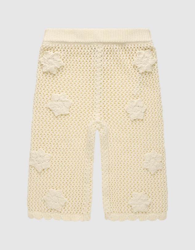 Kynd Baby - Crochet Flare Pant in Vanilla