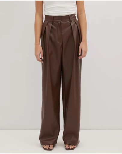 Dazie - Game Changer Pleated PU Pants