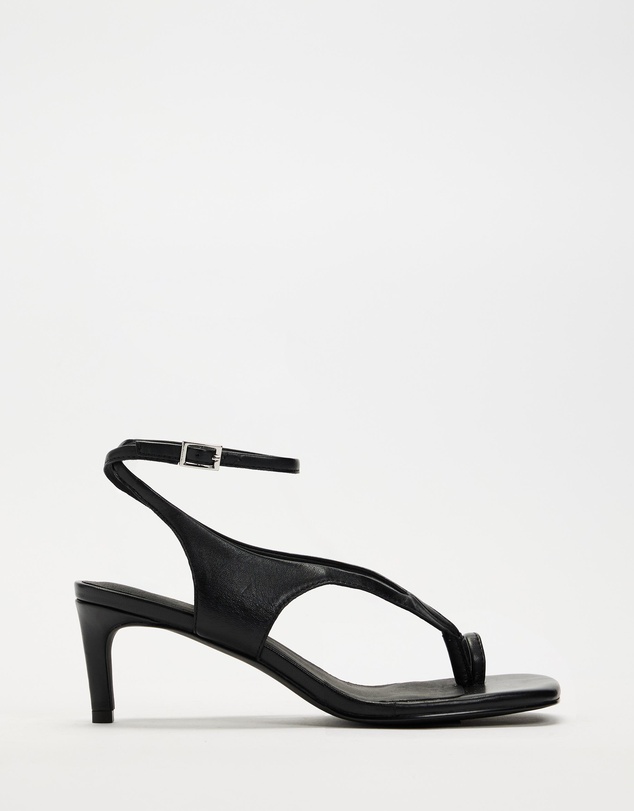 AERE - Zoe Leather Heeled Thong Sandals