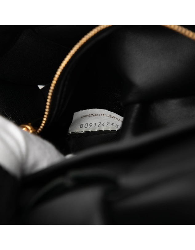 Pre-Loved by Azura Reborn - Pre-Loved Nappa Intrecciato Padded Chain Cassette Satchel