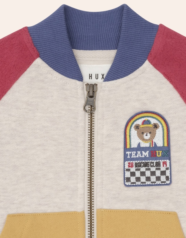 Huxbaby - Hux Colour Block Zip Sweat - Babies-Kids