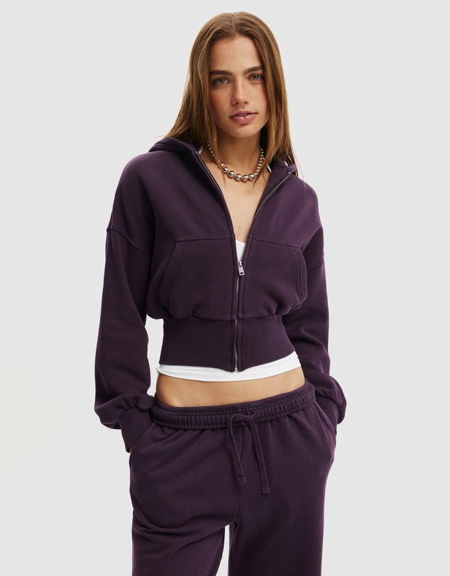 Cotton On - OVERSIZED ZIP THROUGH HOODIE