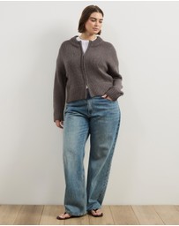 Atmos&Here Curvy - Zip Through Cardigan