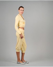 Love and Nostalgia - ‘Weekender’ Capri Track Pant - Lemon Yellow