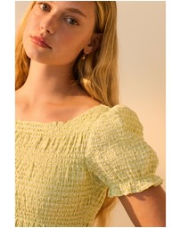 NEXT - Shirred Puff Sleeve Mini Dress