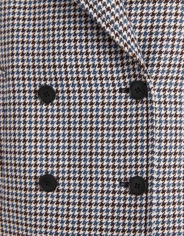 SABA - Prudence Wool Check Peacoat