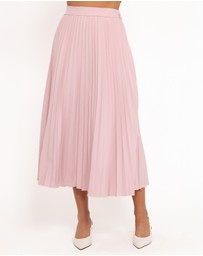 Petal & Pup - Liliana Pleated Midi Skirt - Pink