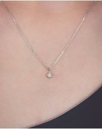 Georgini - Natural Opal And Diamond October Silver Pendant