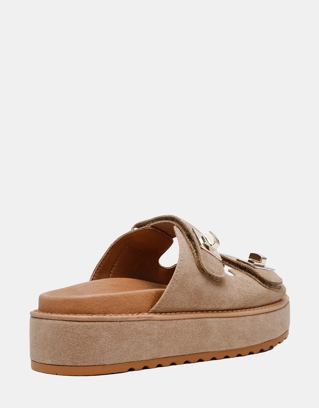 Steve Madden - Bigschmona Taupe Suede Sandals
