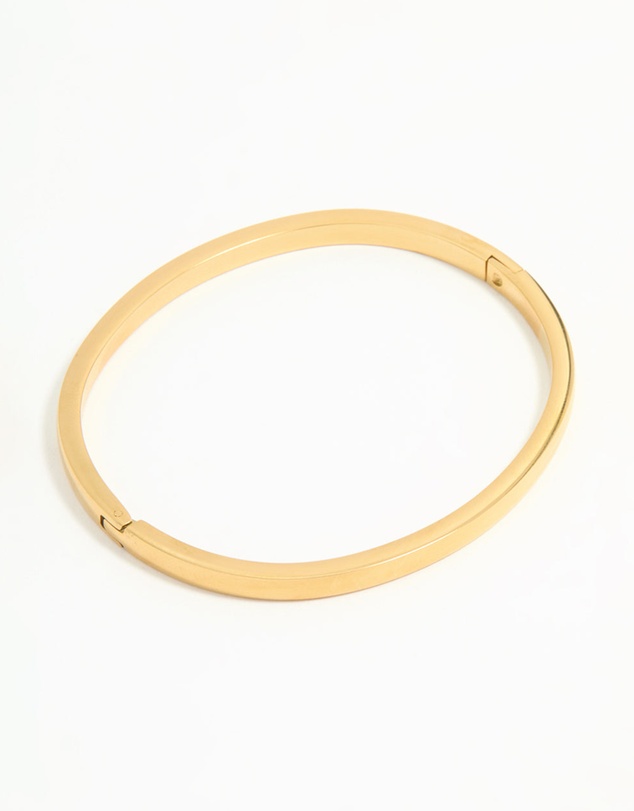 Lovisa - Waterproof Gold Plated Stainless Steel Solid Hinge Bangle