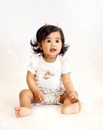 Bebe by Minihaha - Christmas Festive Red Robin Bodysuit and Shorts Set - Babies