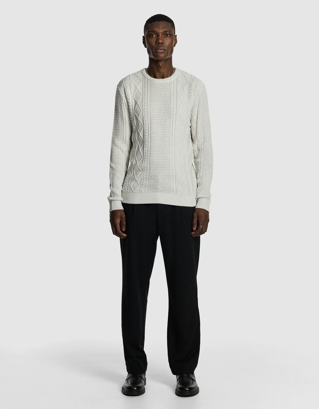 yd. - Jamie Cable Crew Knit Jumper