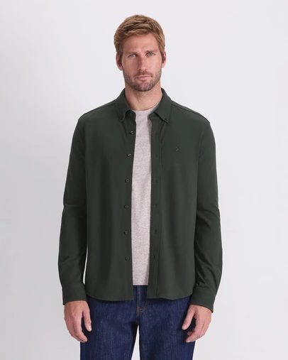 Sportscraft - Long Sleeve Pique Shirt