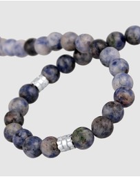 Kuzzoi - ICONIC EXCLUSIVE - Necklace Beads Vintage with Agate Beads in 925 Sterling Silver