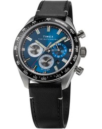 TIMEX - Waterbury Traditional Chronograph 41mm Leather Strap Watch