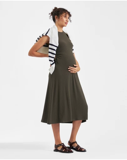 Ripe Maternity - Carol Rib A-line Dress