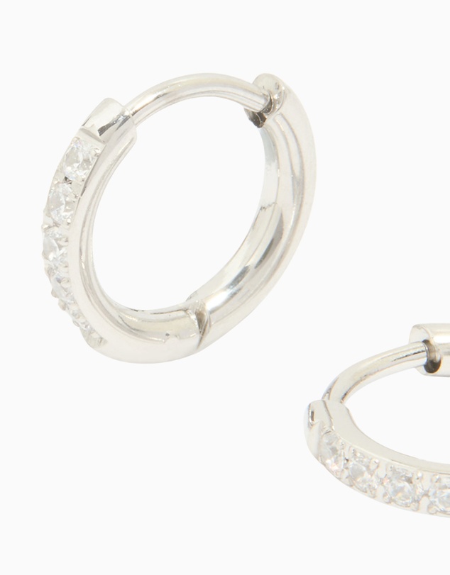 Lovisa - Surgical Steel Cubic Zirconia Classic Hoop Earrings