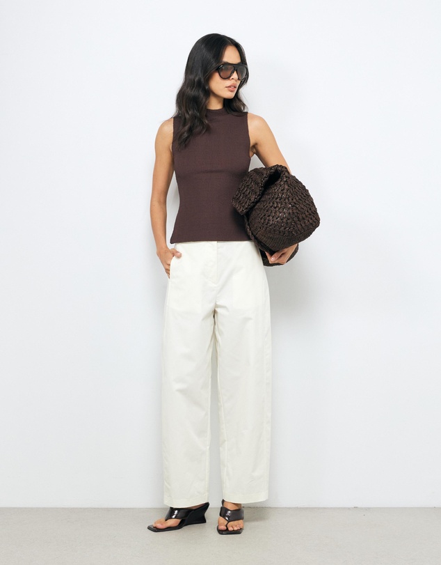AERE - Organic Cotton Barrel Leg Trousers