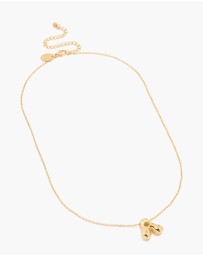 Lovisa - Waterproof Gold Plated Stainless Steel Large Bubble Letter A Necklace