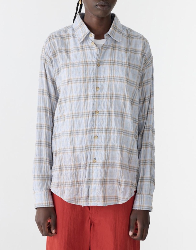 Bassike - Light Check Boxy Shirt