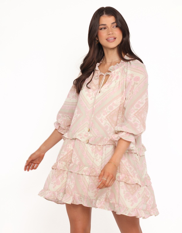 Petal & Pup - Hawken Mini Dress - Sage Paisley