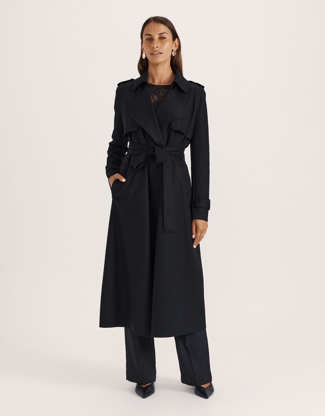 SABA - Karla Wool Longline Trench Coat