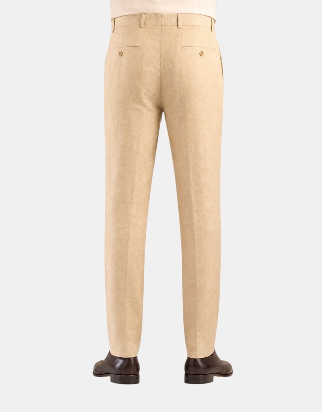 Henry Bucks - HENRY Linen Tailored Chino BEIGE