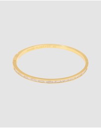 Wanderlust + Co - Classic Baguette 14K Gold Vermeil Bangle