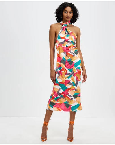 Honey and Beau - Euphoric Halter Midi Dress