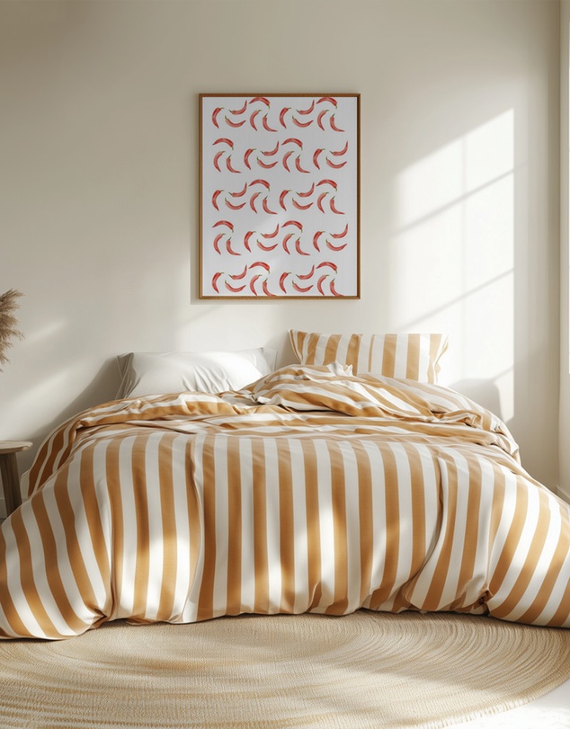 Olive et Oriel - Chili Pattern by Kathrinmay Art Print