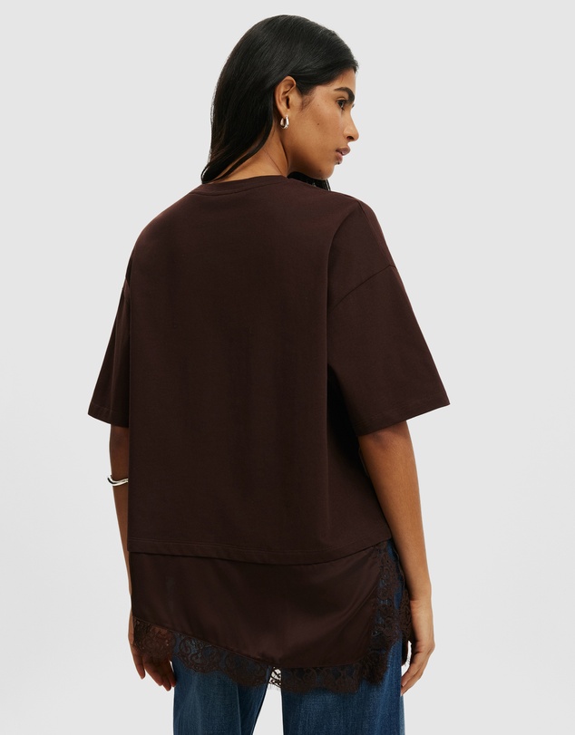 Cotton On - Satin Layered T-Shirt