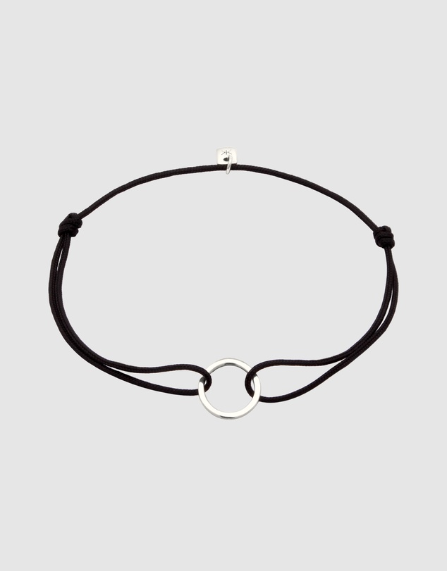 Kuzzoi - ICONIC EXCLUSIVE - Nylon Bracelet with Circle in 925 Sterling Silver