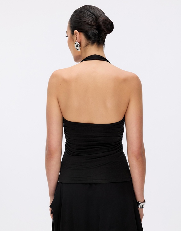 Minima Esenciales - Hazel Halter Neck Jersey Top