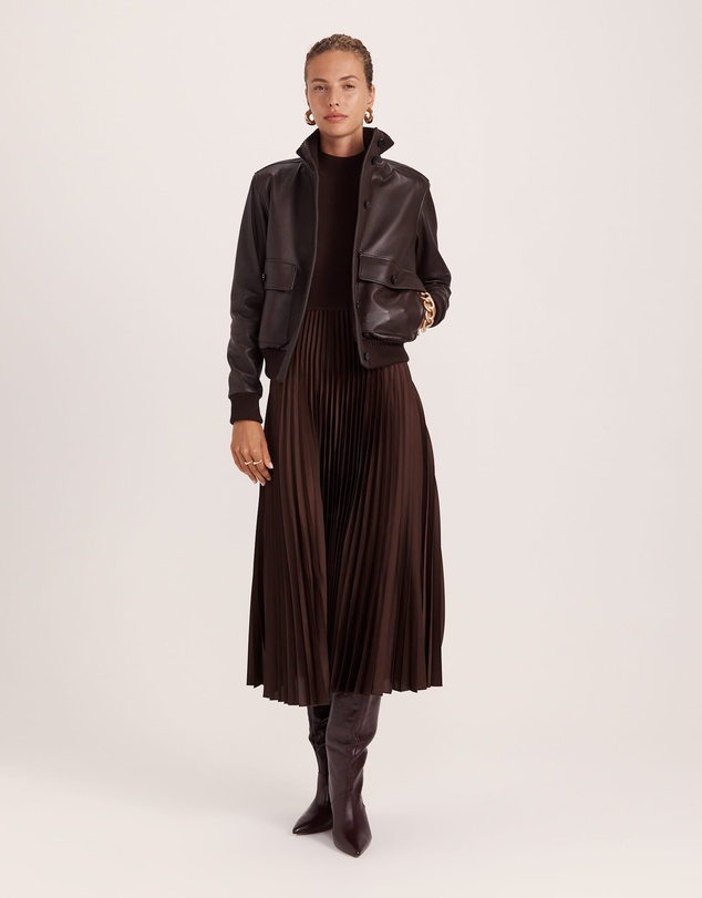 SABA - Vicky Long Sleeve Mixed Media Dress