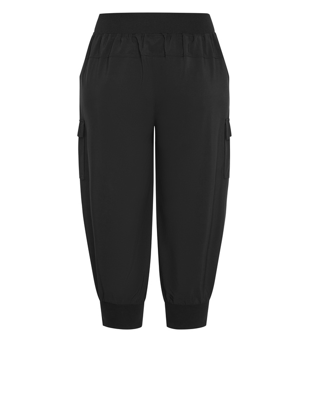 City Chic - Plus size Lea Crop Pant - black