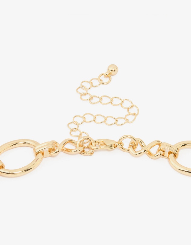 Lovisa - Gold Plated Oval Link Hammered Large Y-Necklace