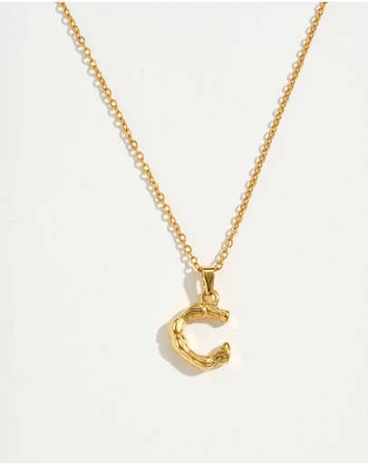 Reliquia - C Initial Gold Charm Necklace