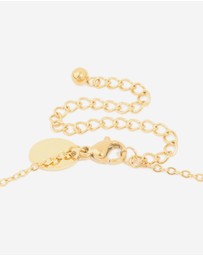 Lovisa - Waterproof Gold Plated Stainless Steel Bamboo Letter K Necklace