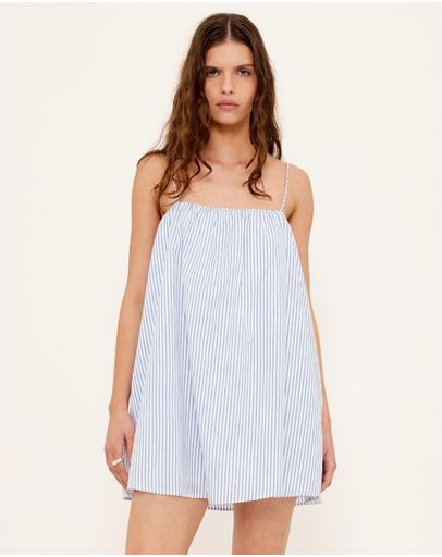 White & Blue Stripe