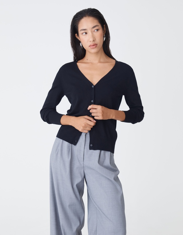 Forcast - Nicolette V-Neck Knit Cardigan