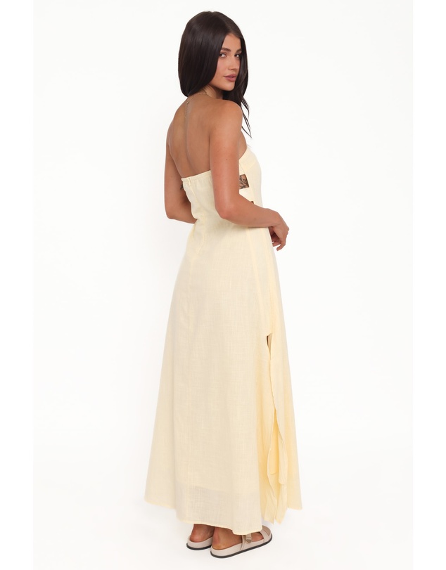 Petal & Pup - Cyrus Strapless Maxi Dress - Butter Yellow