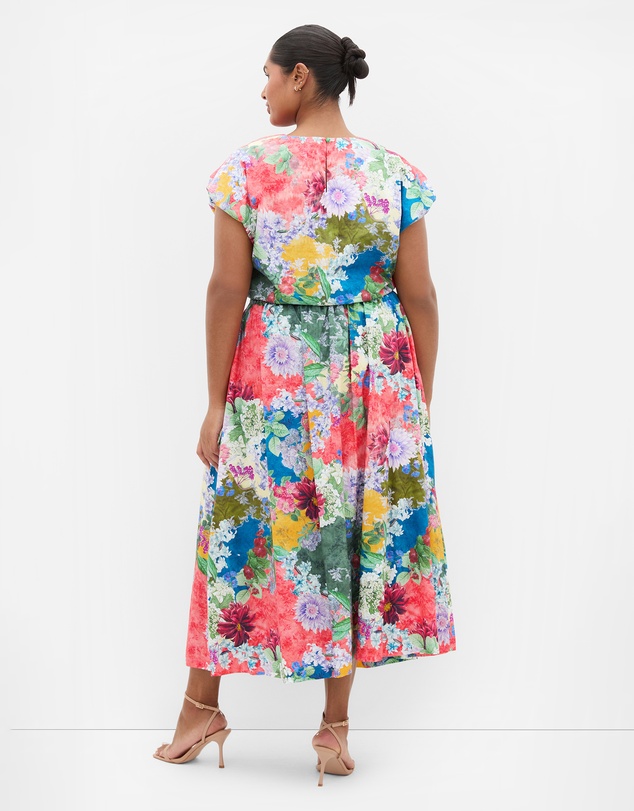 City Chic - Sarina Floral Print Midi Skirt