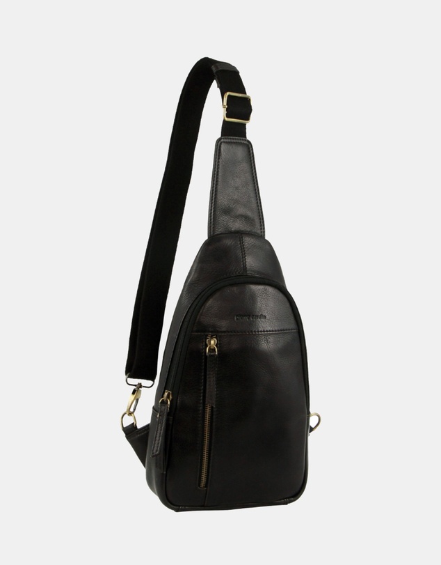 Pierre Cardin - Pierre Cardin Men's Leather Sling Bag