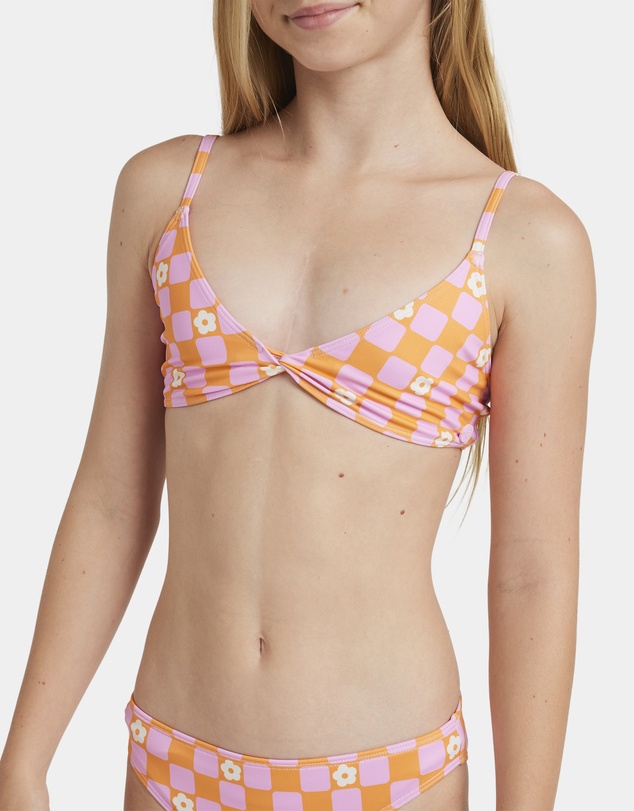 Roxy - Girls 8 to 16 Flower Check Two Piece
