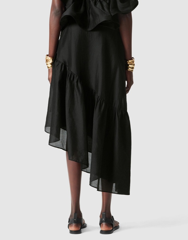 & Other Stories - Asymmetric Ruffle Midi Skirt