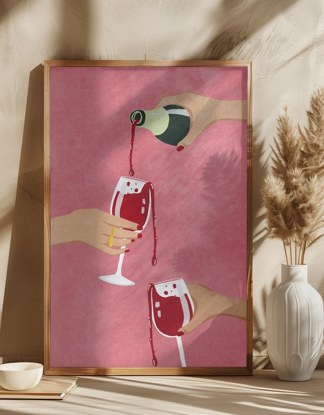 Olive et Oriel - Cheers To My Girl Gang by Raissa Oltmanns Art Print
